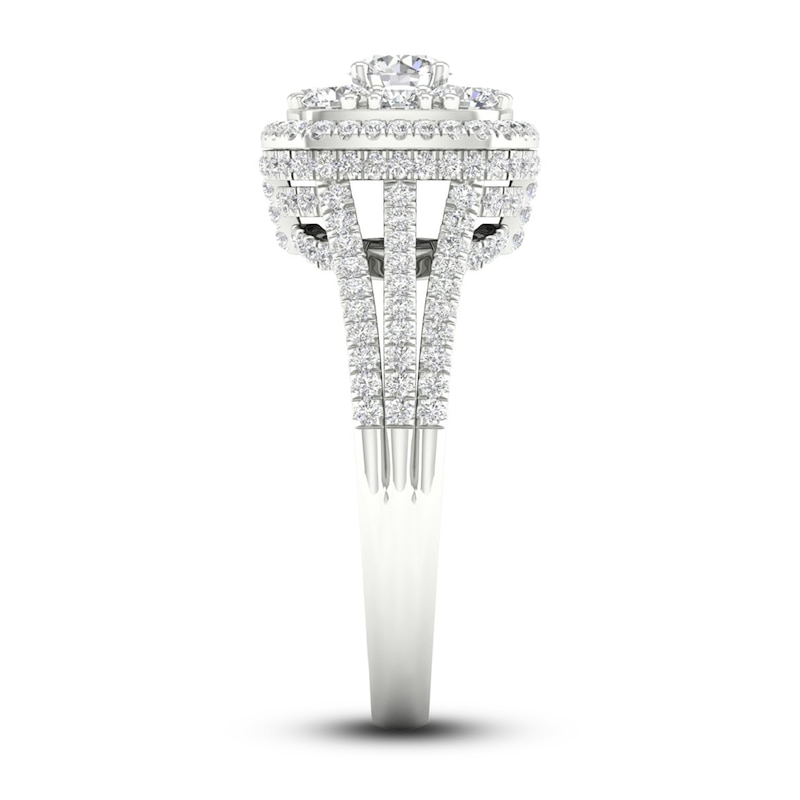 Main Image 3 of Now + Forever Multi-Diamond Engagement Ring 1-1/5 ct tw Round-Cut 14K White Gold