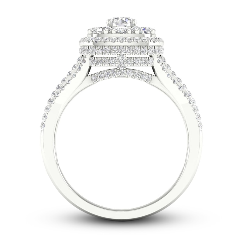 Main Image 4 of Now + Forever Multi-Diamond Engagement Ring 1-1/5 ct tw Round-Cut 14K White Gold