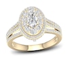Thumbnail Image 1 of Now + Forever Multi-Diamond Engagement Ring 1-1/5 ct tw Oval & Round-cut 14K Yellow Gold