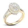 Thumbnail Image 2 of Now + Forever Multi-Diamond Engagement Ring 1-1/5 ct tw Oval & Round-cut 14K Yellow Gold
