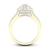 Thumbnail Image 4 of Now + Forever Multi-Diamond Engagement Ring 1-1/5 ct tw Oval & Round-cut 14K Yellow Gold