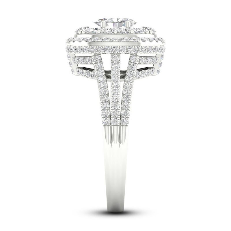 Main Image 3 of Now + Forever Multi-Diamond Engagement Ring 1-1/5 ct tw Oval & Round-cut 14K White Gold