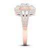 Thumbnail Image 2 of Multi-Diamond Engagement Ring 1-1/5 ct tw Oval & Round-cut 14K Rose Gold