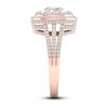 Thumbnail Image 2 of Multi-Diamond Engagement Ring 1-1/5 ct tw Oval & Round-cut 14K Rose Gold