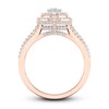 Thumbnail Image 3 of Multi-Diamond Engagement Ring 1-1/5 ct tw Oval & Round-cut 14K Rose Gold