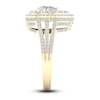 Thumbnail Image 2 of Multi-Diamond Engagement Ring 1-1/5 ct tw Pear & Round-cut 14K Yellow Gold