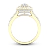 Thumbnail Image 4 of Now + Forever Multi-Diamond Engagement Ring 1-1/5 ct tw Pear & Round-cut 14K Yellow Gold