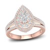 Thumbnail Image 1 of Now + Forever Multi-Diamond Engagement Ring 1-1/5 ct tw Pear & Round-cut 14K Rose Gold