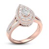 Thumbnail Image 2 of Now + Forever Multi-Diamond Engagement Ring 1-1/5 ct tw Pear & Round-cut 14K Rose Gold