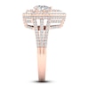 Multi-Diamond Engagement Ring 1-1/5 ct tw Pear & Round-cut 14K Rose Gold