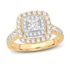 Thumbnail Image 0 of Multi-Diamond Engagement Ring 1-1/2 ct tw Princess & Round-Cut 14K Yellow Gold