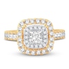 Thumbnail Image 2 of Multi-Diamond Engagement Ring 1-1/2 ct tw Princess & Round-Cut 14K Yellow Gold