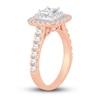 Multi-Diamond Engagement Ring 1-1/2 ct tw Princess & Round-Cut 14K Rose Gold