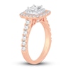 Thumbnail Image 1 of Multi-Diamond Engagement Ring 1-1/2 ct tw Princess & Round-Cut 14K Rose Gold