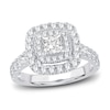 Thumbnail Image 1 of Now + Forever Multi-Diamond Engagement Ring 1-1/2 ct tw Princess & Round-Cut 14K White Gold