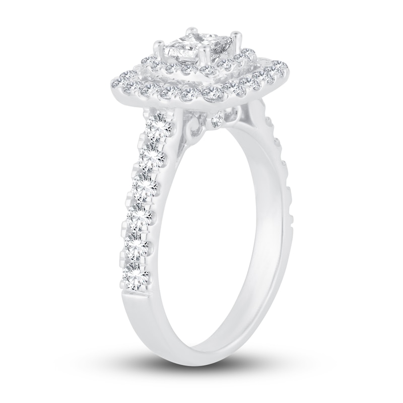 Main Image 2 of Now + Forever Multi-Diamond Engagement Ring 1-1/2 ct tw Princess & Round-Cut 14K White Gold