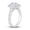 Thumbnail Image 1 of Multi-Diamond Engagement Ring 1-1/2 ct tw Oval & Round-cut 14K White Gold