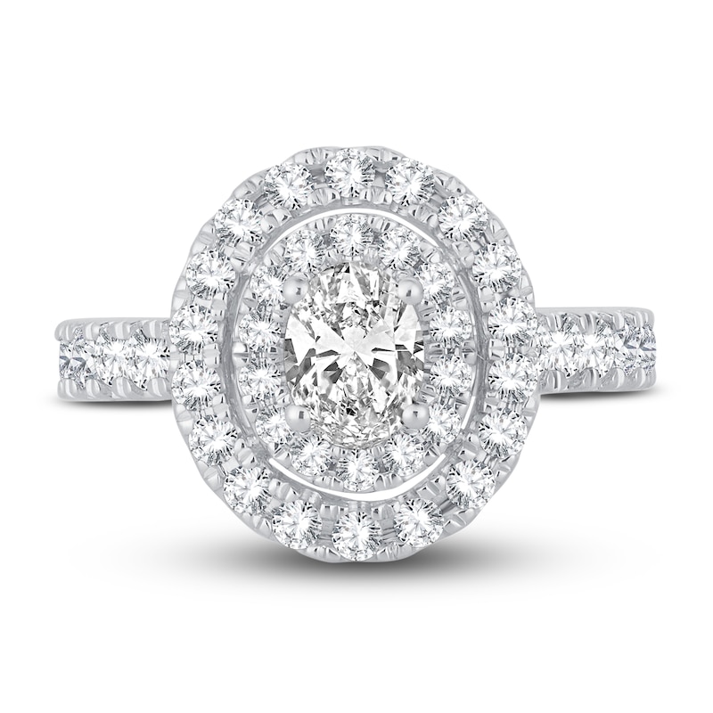 Main Image 3 of Now + Forever Multi-Diamond Engagement Ring 1-1/2 ct tw Oval & Round-cut 14K White Gold