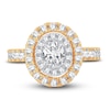 Thumbnail Image 3 of Now + Forever Multi-Diamond Engagement Ring 1-1/2 ct tw Oval & Round-cut 14K Yellow Gold