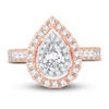 Thumbnail Image 2 of Multi-Diamond Engagement Ring 1-1/2 ct tw Pear & Round-cut 14K Rose Gold