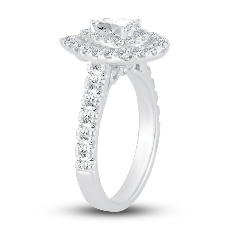 Main Image 2 of Now + Forever Multi-Diamond Engagement Ring 1-1/2 ct tw Pear & Round-cut 14K White Gold