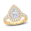 Thumbnail Image 1 of Now + Forever Multi-Diamond Engagement Ring 1-1/2 ct tw Pear & Round-cut 14K Yellow Gold