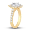 Thumbnail Image 1 of Multi-Diamond Engagement Ring 1-1/2 ct tw Pear & Round-cut 14K Yellow Gold