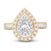 Thumbnail Image 2 of Multi-Diamond Engagement Ring 1-1/2 ct tw Pear & Round-cut 14K Yellow Gold