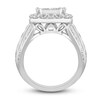 Multi-Diamond Engagement Ring 3 ct tw Princess & Round-Cut 14K White Gold
