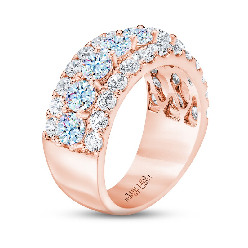 Main Image 2 of THE LEO First Light Diamond Anniversary Ring 3 ct tw Round-cut 14K Rose Gold