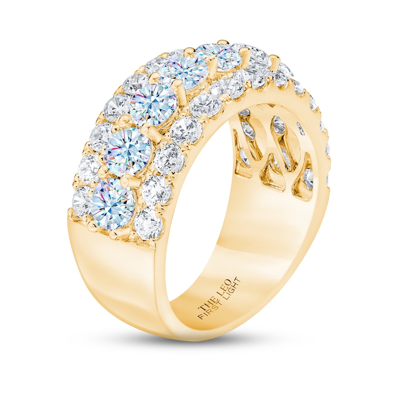 Main Image 2 of THE LEO First Light Diamond Anniversary Ring 3 ct tw Round-cut 14K Yellow Gold