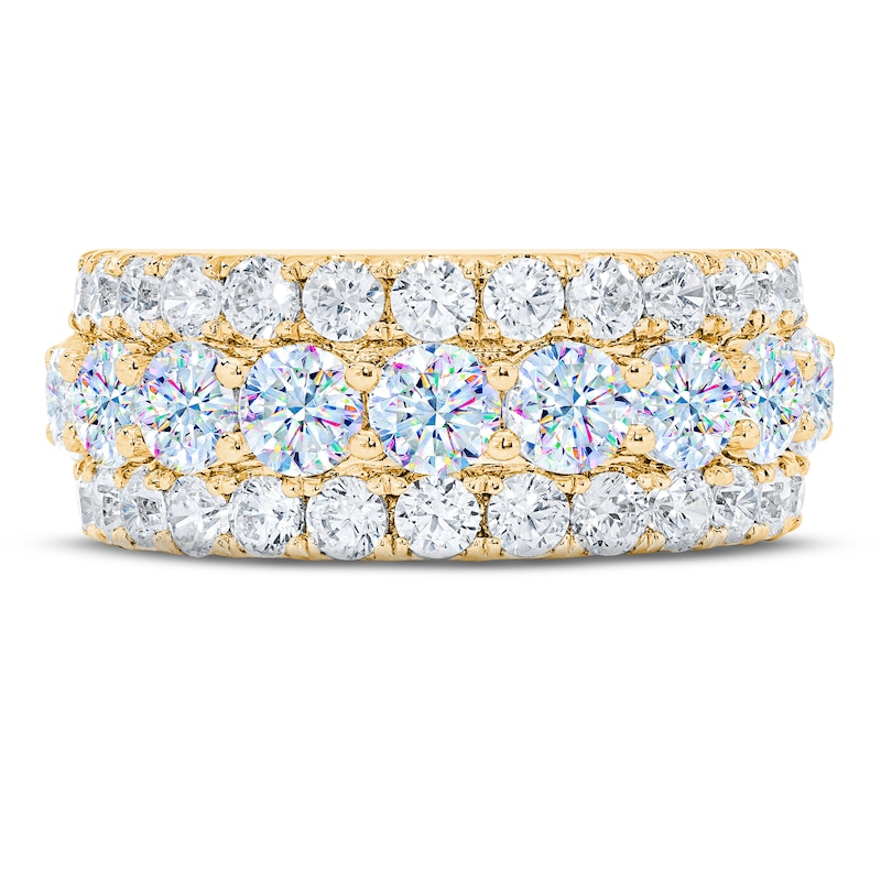 Main Image 3 of THE LEO First Light Diamond Anniversary Ring 3 ct tw Round-cut 14K Yellow Gold