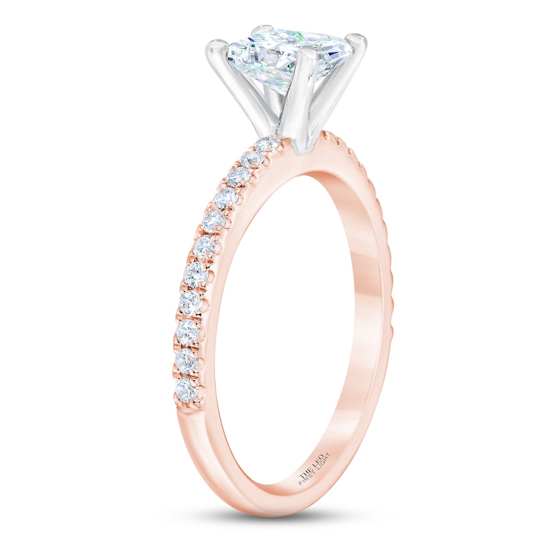 THE LEO First Light Diamond Princess-Cut Engagement Ring 1-1/5 ct tw 14K Rose Gold