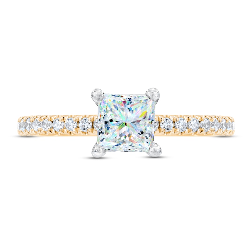 THE LEO First Light Diamond Princess-Cut Engagement Ring 1-1/5 ct tw 14K Yellow Gold