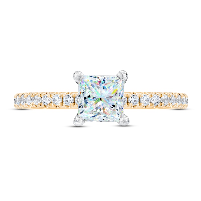 Main Image 3 of THE LEO First Light Diamond Princess-Cut Engagement Ring 1-1/5 ct tw 14K Yellow Gold