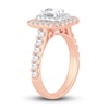 Thumbnail Image 2 of Now + Forever Diamond Engagement Ring 1-1/2 ct tw Emerald & Round-cut 14K Rose Gold