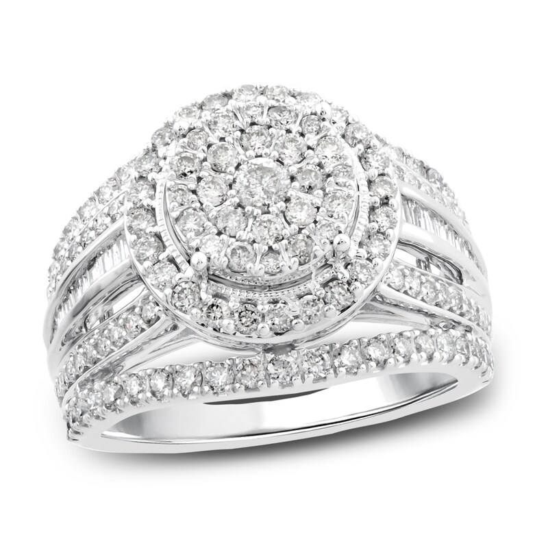 Diamond Engagement Ring 1-1/2 ct tw Round 10K White Gold