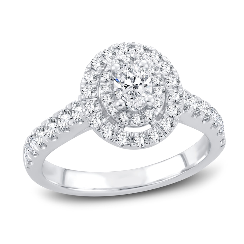 Main Image 1 of Now + Forever Diamond Engagement Ring 1 ct tw Oval & Round-cut 14K White Gold