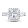 Thumbnail Image 3 of Now + Forever Diamond Engagement Ring 1 ct tw Emerald & Round-cut 14K White Gold