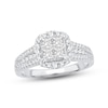 Diamond Engagement Ring 1 ct tw Princess & Round-Cut 14K White Gold