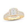 Diamond Engagement Ring 1 ct tw Princess & Round-Cut 14K Yellow Gold
