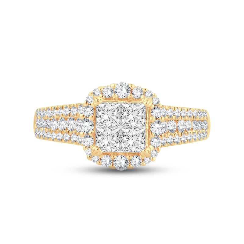 Main Image 2 of Now + Forever Diamond Engagement Ring 1 ct tw Princess & Round-Cut 14K Yellow Gold