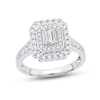 Thumbnail Image 1 of Now + Forever Diamond Engagement Ring 1-1/4 ct tw Emerald & Round-cut 14K White Gold