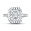 Thumbnail Image 2 of Now + Forever Diamond Engagement Ring 1-1/4 ct tw Emerald & Round-cut 14K White Gold
