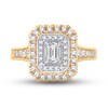 Thumbnail Image 2 of Now + Forever Diamond Engagement Ring 1-1/4 ct tw Emerald & Round-cut 14K Yellow Gold