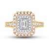 Thumbnail Image 1 of Diamond Engagement Ring 1-1/4 ct tw Emerald & Round-cut 14K Yellow Gold