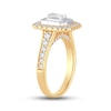 Thumbnail Image 2 of Diamond Engagement Ring 1-1/4 ct tw Emerald & Round-cut 14K Yellow Gold