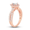 Diamond Engagement Ring 1 ct tw Pear & Round-cut 14K Rose Gold