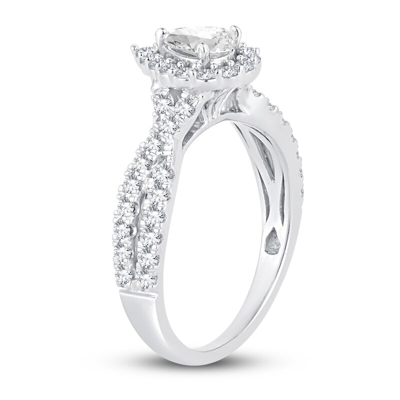 Main Image 2 of Now + Forever Diamond Engagement Ring 1 ct tw Pear & Round-cut 14K White Gold