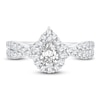 Diamond Engagement Ring 1 ct tw Pear & Round-cut 14K White Gold